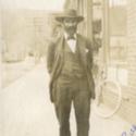 Dr. Jim Price, son of Rev. W. T. Price,  on Main Street in Marlinton