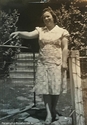 Edna “Nannie” Graham Kisner by the Gate at the Kisner Home in Frank, W.Va.