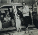 Geraldine Kisner Lawton with Children Barbara and John in Frank, W.Va.