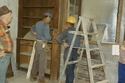 Pearl S. Buck Birthplace Renovation - Workers in Parlor